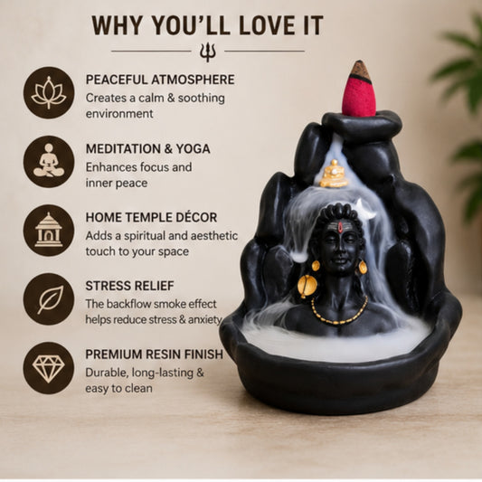 Adiyogi Backflow Incense Fountain