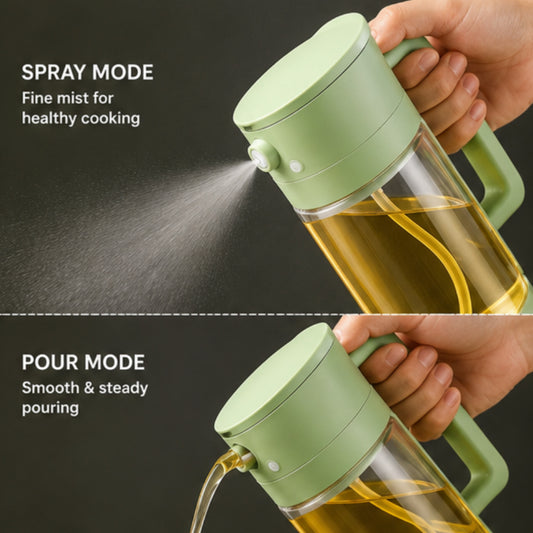 2-in-1 Glass Oil Sprayer & Dispenser