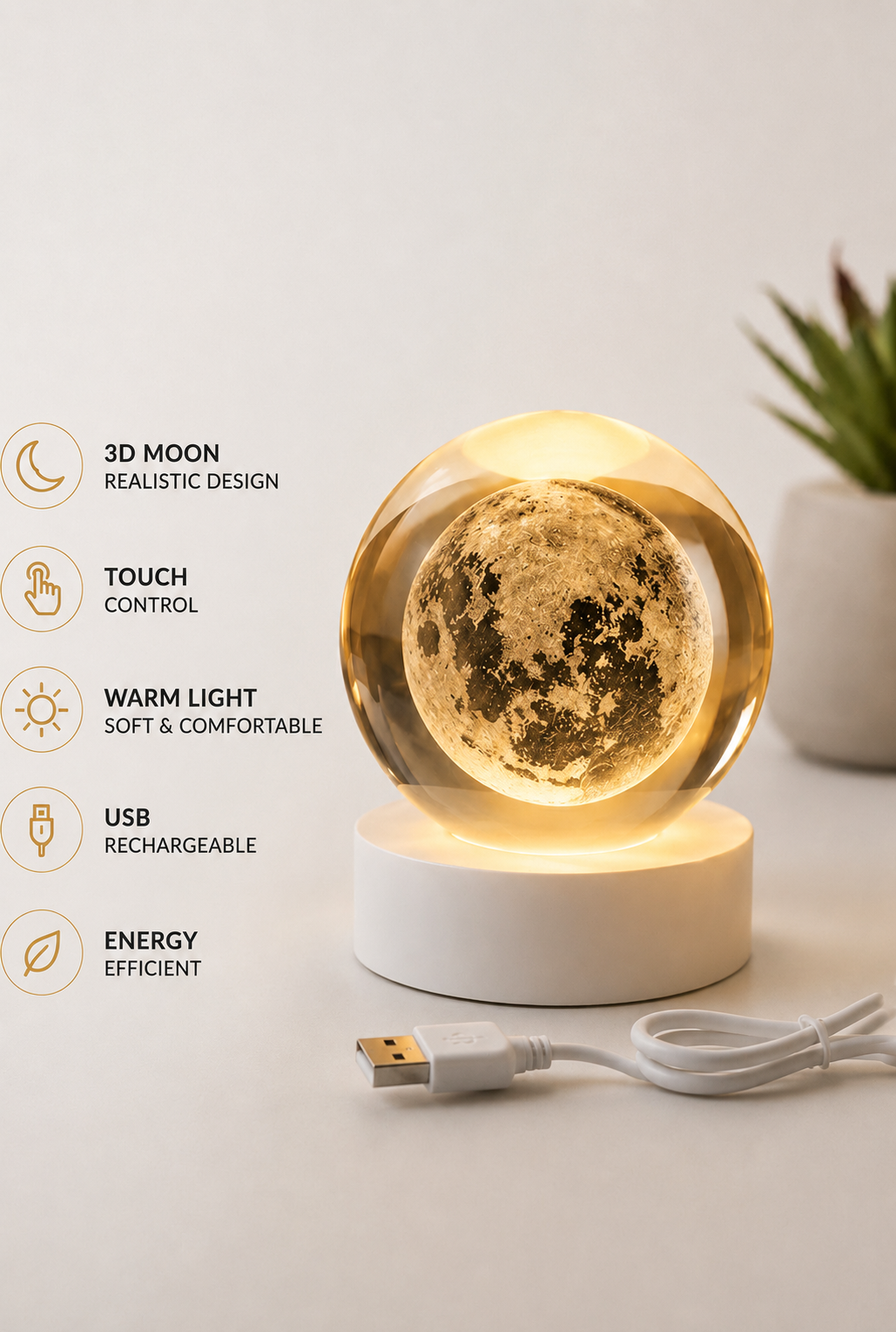 3D Moon Night Lamp