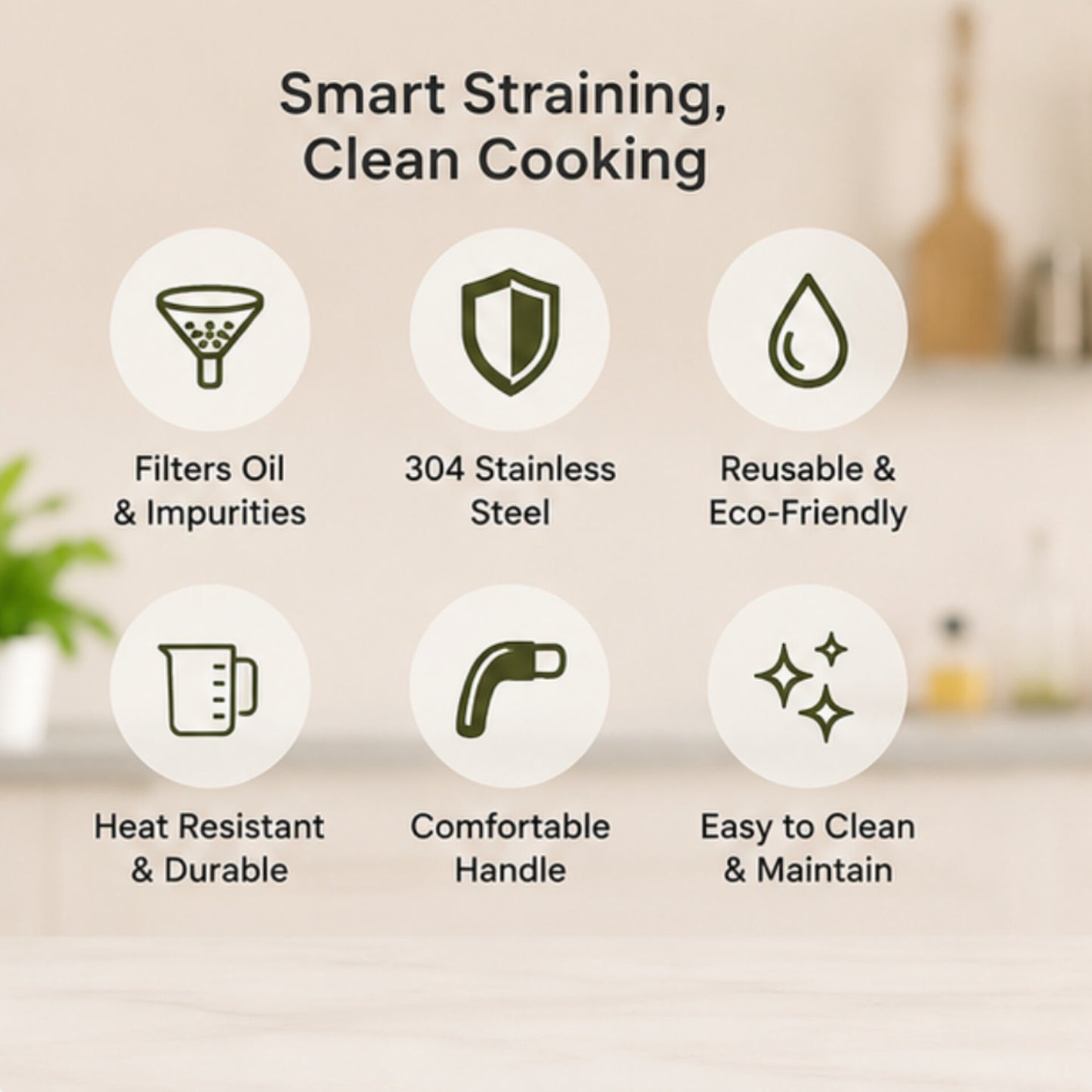 2-in-1 Stainless Steel Oil Strainer Pot